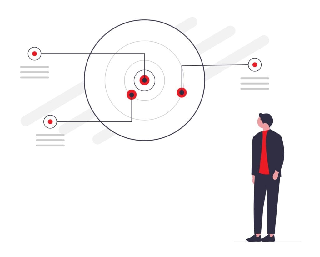 An illustration of an employee reviewing workplace goals and performance targets. This represents a Performance Improvement Plan (PIP) used in Ontario workplaces to address productivity and work-related performance responsibilities.